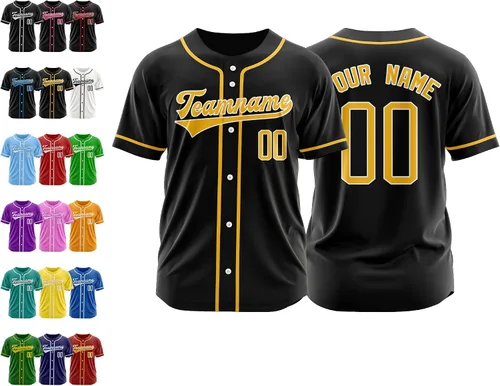 Vista 42 de Camiseta de béisbol personalizada, nombre de béisbol personalizado, logotipo de número, camiseta de béisbol personalizada para hombres, mujeres