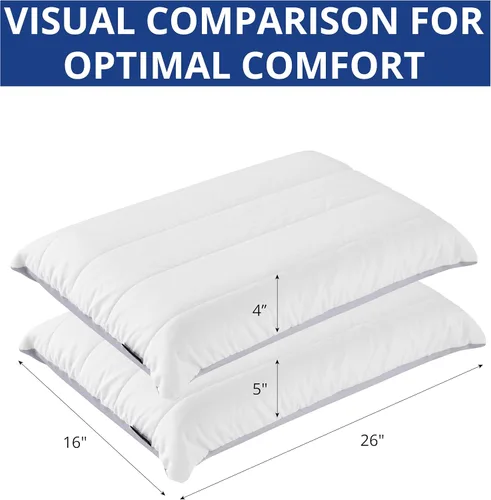 Vista 4 de EGOHOME Almohada refrescante de espuma viscoelástica para aliviar el dolor de cuello, almohada cervical para lado, espalda, dormir boca abajo