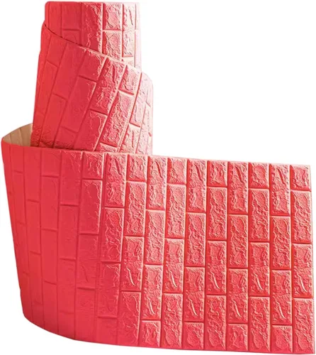 Vista 5 de SOVORM Paneles de pared de ladrillo de 32.8 ft, papel tapiz de espuma 3D blanco para despegar y pegar para dormitorio, sala de estar y decoración