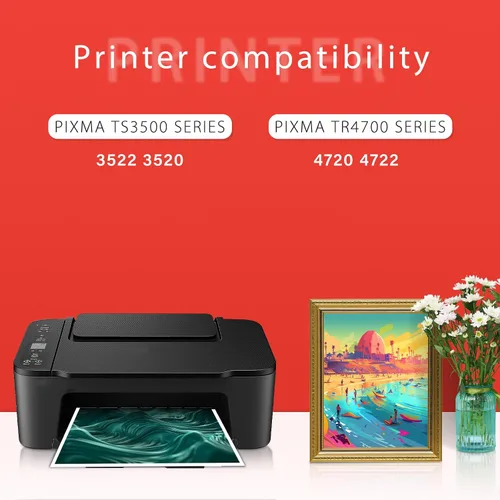 Vista 2 de PG-275XL - Cartuchos de tinta negra de repuesto para Canon 275 y 276 para Canon 275 y 276 cartuchos de tinta 275XL para Canon TR4720 TS3522 TR4700