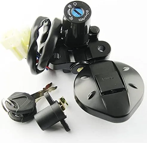 Vista 3 de MOCCAN Kit de interruptor de encendido para motocicleta, cubierta de tanque de combustible con 2 llaves compatible con Y-amaha XT660 XT660R XT660X