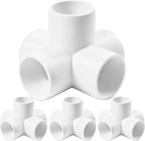 Vista 11 de Paquete de 6 accesorios de PVC de 1-1/2 "Codo de salida lateral de 3 vías 3 vías de tubería de PVC SCH40 grado de salida lateral Tees 90 grados