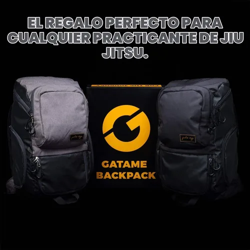 Vista 7 de Mochila dorada BJJ para Jiu Jitsu – Bolsa de deporte muy resistente con bolsillo impermeable de tejido de GI