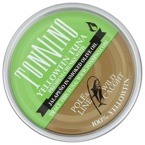 Vista 4 de Tonnino Atún aleta amarilla jalapeño en aceite de oliva ahumado, 4.94 OZ