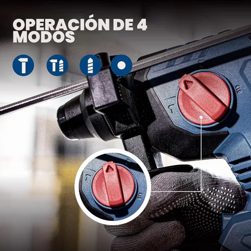 Vista 5 de DongCheng - Taladro de martillo giratorio inalámbrico de 20 V MAX de 7/8 pulgadas, SDS-Plus, 2.1J, 4 modos y amoladora angular eléctrica de 4-1/2