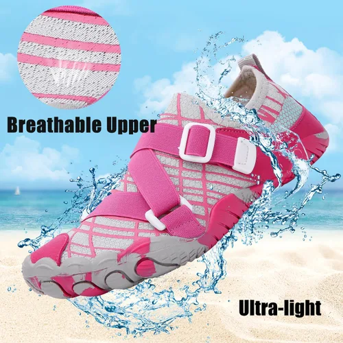 Vista 2 de Joelynne Zapatos de agua para mujeres y hombres, de secado rápido, descalzo, para playa, natación, deportes, senderismo, buceo, surf, 1-carbon Black