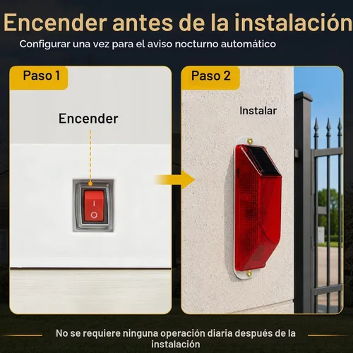 Vista 2 de Aolyty Luz de Advertencia Estroboscópica Solar, Lámpara de Advertencia LED Sensible, Luz Super Brillante IP54, Control de Luz Impermeable, Baliza