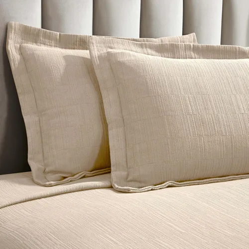 Vista 7 de Superior Juego de colcha y funda de algodón de 3 piezas, decoración de cama para el hogar, colcha decorativa, 2 fundas de almohada, peso medio