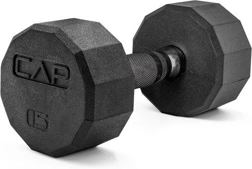 Vista 31 de CAP Barbell Peso de la mancuerna hexagonal recubierta, individual, 10-120 libras, múltiples opciones