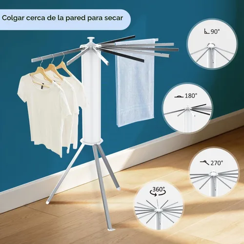 Vista 9 de Trípode Plegable Perchero, Perchero Portátil con Diseño Plegable