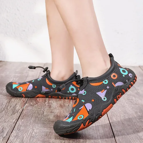 Vista 4 de Zapatos acuáticos para niños y niñas, tenis de verano para deportes al aire libre, ligeros, de secado rápido, calcetines acuáticos para atletismo
