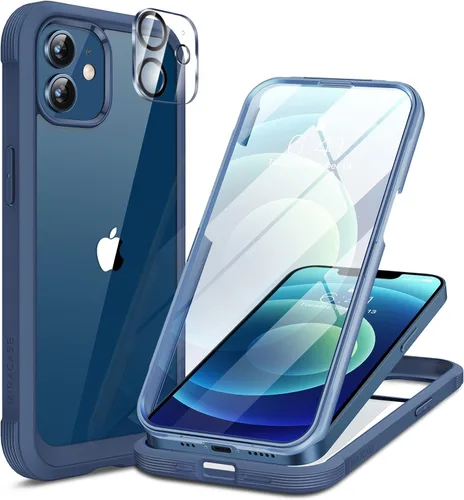 Vista 215 de Miracase - Funda magnética para iPhone 13 Pro Max de 6.7 pulgadas (compatible con MagSafe), transparente, completo, protector de pantalla de vidrio