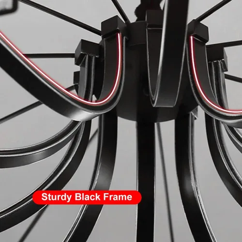 Vista 8 de LOVEDIMA Candelabro negro, cristal redondo de 10 luces de altura ajustable para comedor, dormitorio, sala de estar, vestíbulo, isla de cocina