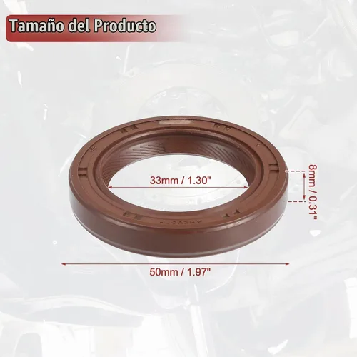 Vista 5 de uxcell 2 piezas de sello de aceite del cigüeñal del motor para Mitsubishi
