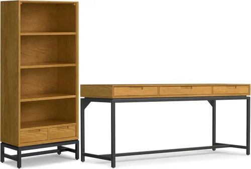 Vista 17 de SIMPLIHOME Escritorio de madera maciza Banting de 72 pulgadas de ancho en Distressed Grey