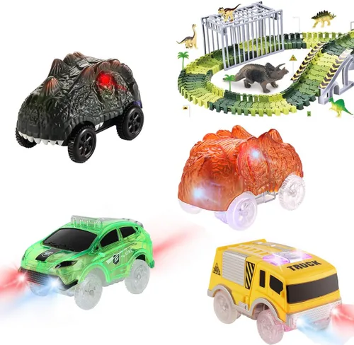 Vista 4 de Save Unicorn Solo repuesto para autos de pistas, autos de pista que brillan en la oscuridad, accesorios de pistas de autos de carreras con luces LED