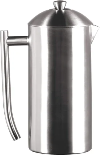 Vista 10 de Cafetera de prensa francesa Frieling - 23 oz, acero inoxidable de doble pared pulido - Prensa francesa aislada para acampar - Cafetera de café