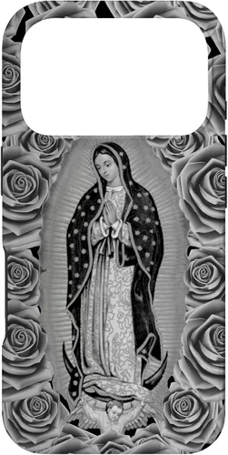 Vista 29 de Funda para iPhone 14 Pro Max Our Lady Virgen De Guadalupe Virgen María Floral