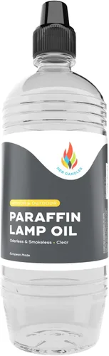 Vista 5 de The Dreidel Company Aceite líquido para lámpara de parafina, medio litro (16.9 fl oz), sin humo, inodoro, combustible ultra limpio para uso en Rojo
