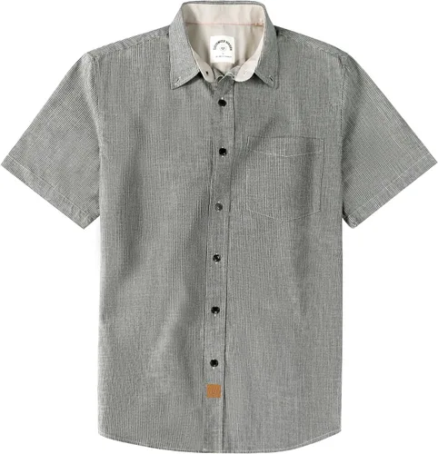 Vista 43 de Dubinik® Camisas de manga corta con botones para hombre, 100% algodón, a cuadros, camisas casuales con bolsillo