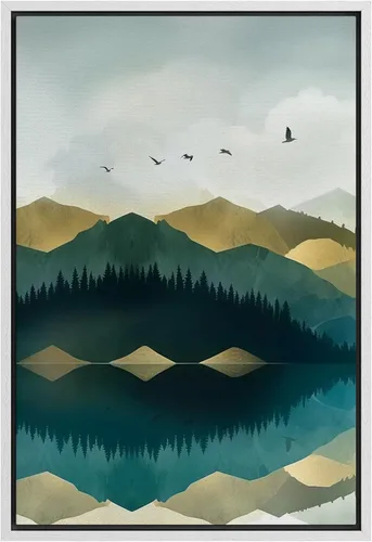 Vista 35 de SIGNFORD Lienzo enmarcado para pared, camino del desierto con cactus, naturaleza silvestre, ilustraciones modernas, arte decorativo, rústico
