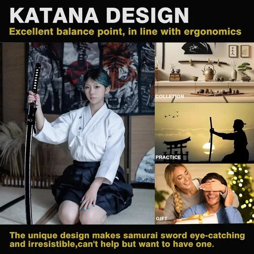 Vista 5 de Full Tang Katana 1060/1095/9260 Steel Handmade Forged
