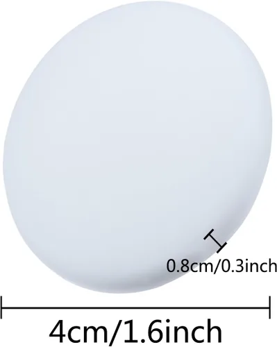 Vista 3 de Outus 20 piezas de protectores de pared para pomo de puerta, topes de goma redondos autoadhesivos, color blanco