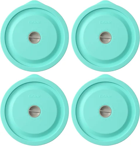 Vista 17 de Tapas de repuesto para Pyrex 7200-PC de 2 tazas, tapa de cobertura de almacenamiento redonda de silicona para tazón de vidrio Anchor Hocking Beige 4