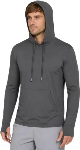 Vista 27 de INGEAR Sudadera con capucha UPF 50+ para hombre, ligera, con protección UV, de secado rápido, absorbe la humedad, con bolsillo Negro