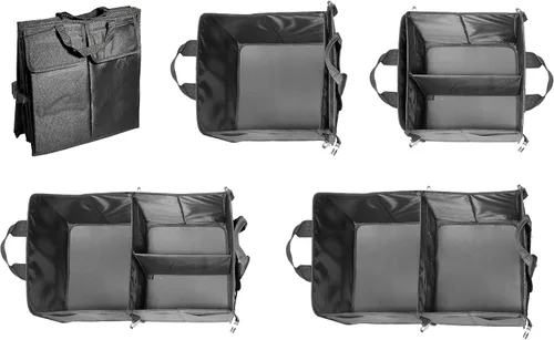 Vista 3 de VViViD Contenedor organizador de almacenamiento plegable de nailon para maletero de automóvil con múltiples compartimentos
