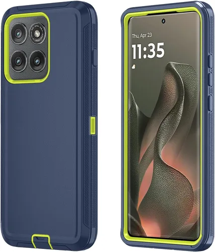 Vista 11 de Qinmay Funda para teléfono Motorola Moto Edge 5G 2026, color negro y gris NegroGris