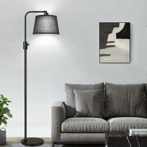 Vista 8 de Nintiue [Actualizada] Lámpara de pie regulable, bombilla LED Edison de 1000 lúmenes incluida, pantalla negra, lámpara de pie alta moderna de arco