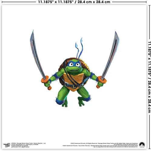 Vista 4 de Trends International Gallery Pops Nickelodeon Teenage Mutant Ninja Turtles: Mutant Mayhem - Paquete de arte de pared de personajes (paquete de 4)