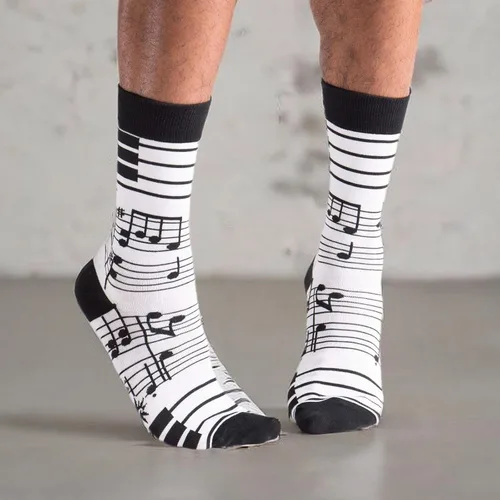 Vista 4 de Sock It To Me, Calcetines Crew, Space y Alien para hombre, Notas de pie