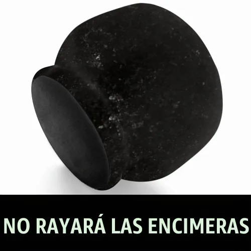 Vista 4 de GORILLA GRIP Juego de mortero y mazo de servicio pesado con base antideslizante, 100% piedra de granito molcajete tazón de guacamole, moler semillas