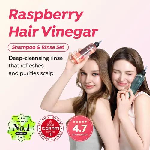 Vista 2 de A'PIEU - Juego de cabello de vinagre de frambuesa para aclarar y brillar