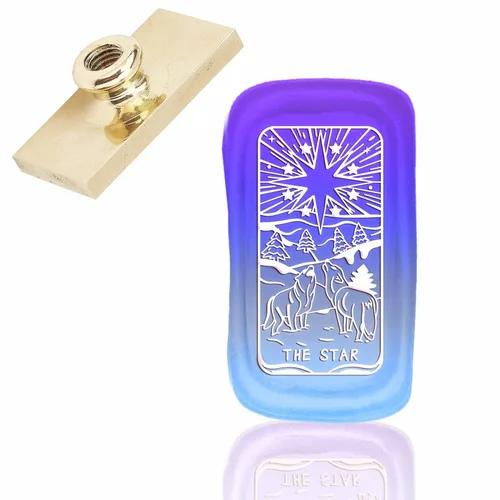 Vista 10 de CRASPIRE Sello de cera de repuesto de flor y espada, sello de cera de sellado vintage, cabezas cuadradas, solo sin asa para sobres de cartas