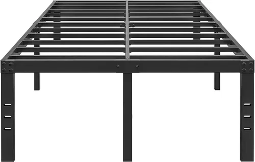Vista 3 de Marco de cama California King de 14 pulgadas, soporte de listones de acero resistente de 2500 libras, sin ruido, no necesita somier, fácil montaje