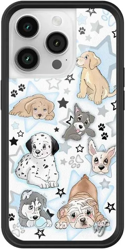 Vista 29 de Wildflower Carcasas – Compatible con iPhone 14 Pro Protector negro parachoques, certificado de prueba de caída de 6.5 pies, propiedad de mujeres