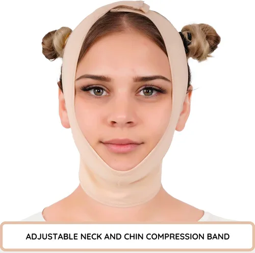 Vista 2 de IKIDO Venda de compresión para cuello y barbilla poscirugía para mujer, más delgada para la cara