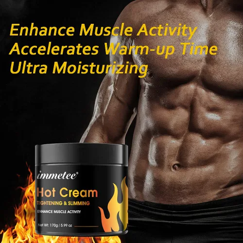 Vista 4 de Crema caliente para quemador de grasa del vientre, crema caliente para celulitis y quemador de grasa, gel para quemar grasa y sudor, potenciador