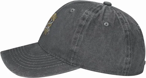Vista 4 de Cowboy Hat Trendy Hats for Man and Women Djustable Four Season Outdoor Baseball Cap of Hell Skull with Angel Deep Heather