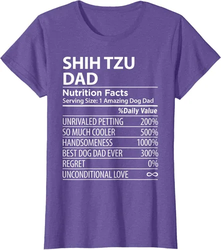 Vista 26 de Shih Tzu Dad - Camiseta divertida para dueño de perro Shih Tzu, Negro