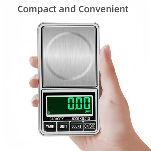 Vista 7 de Báscula digital de bolsillo para joyería, 17.64 oz, 0.00 oz, precisión recargable por USB, portátil, mini gramos, báscula de alimentos para moneda