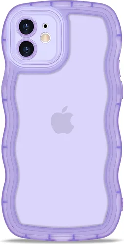 Vista 69 de Anuck Funda para iPhone 13 Pro con borde ondulado, diseño trasero transparente, agarre antideslizante, forma de marco rizado ondulado, a prueba
