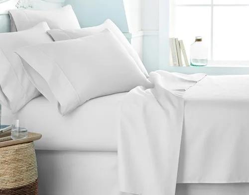 Vista 9 de Elegant Comfort Resistente a las arrugas, juego de funda de edredón de microfibra de 2 piezas de alta calidad hotelera, 1500 hilos, sólido Aqua