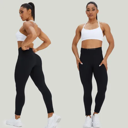 Vista 6 de HIGORUN - Leggings sin costuras para mujer, moldeadores, con diseño gráfico de sonrisas, de cintura alta, para el gimnasio, yoga o hacer ejercicio