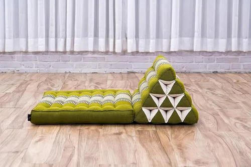 Vista 58 de Leewadee - Cojín Tailandés plegable para el suelo con respaldo para TV, sala de estar, colchón para exterior, 65.7 x 20.9 x 11.8 pulgadas, Kapok