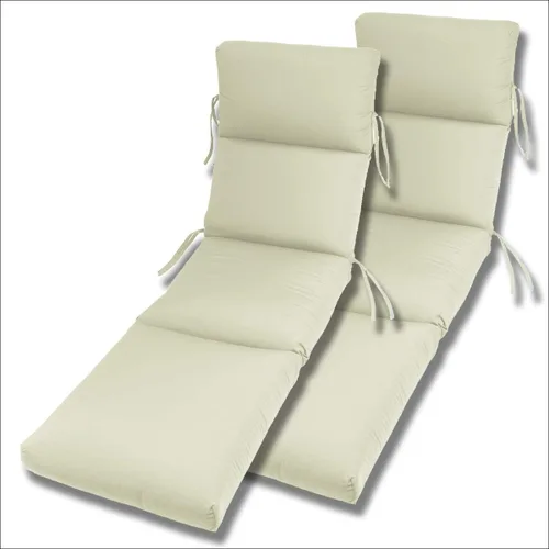 Vista 5 de Comfort Classics Inc. Sunbrella - Juego de 2 colchonetas acanalado para camastro en interior y exterior de 22 x 74 x 5 pulgadas (55.8 x 188 x 12 cm)