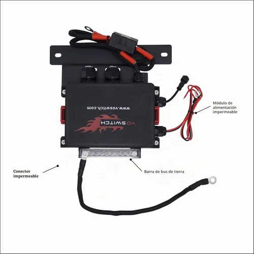 Vista 5 de Voswitch JL800 Panel de interruptores de agarre para Jeep Wrangler JL 2018-2023 y Gladiator 2020-2023